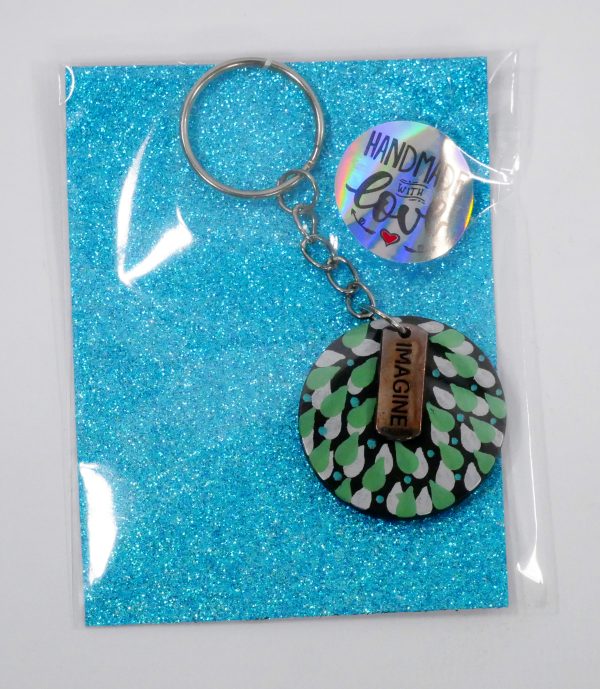 Hand Painted Wooden Keyring